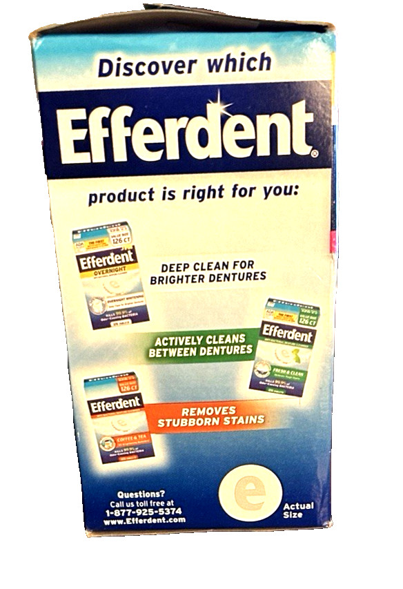 Efferdent Denture Complete Clean 5-in-1 Daily Cleanser, 102 Tablets
