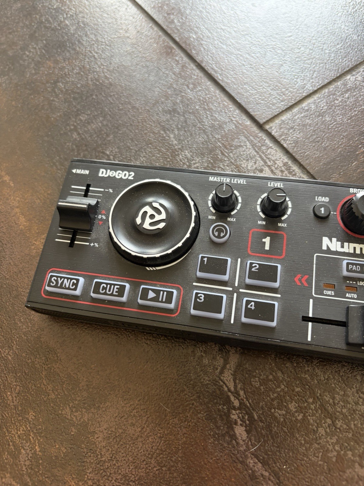 Numark DJ2GO2 2-Deck USB DJ Controller, Built-in Mixer, 8 Pads, Black