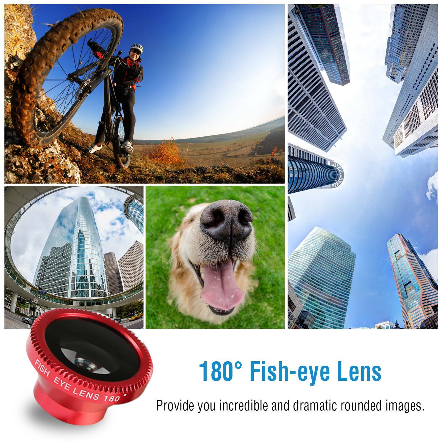 3 in1 Wide Angle+Fish Eye+Macro Camera Lens For Smart Cellphone Universal