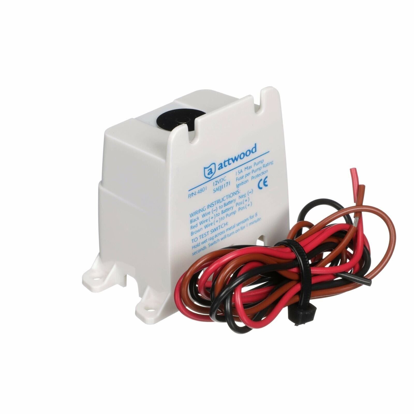 attwood 4801-7 Automatic Bilge Switch, 12-Volt, 15 Amp Maximum Pump Amp Draw,...