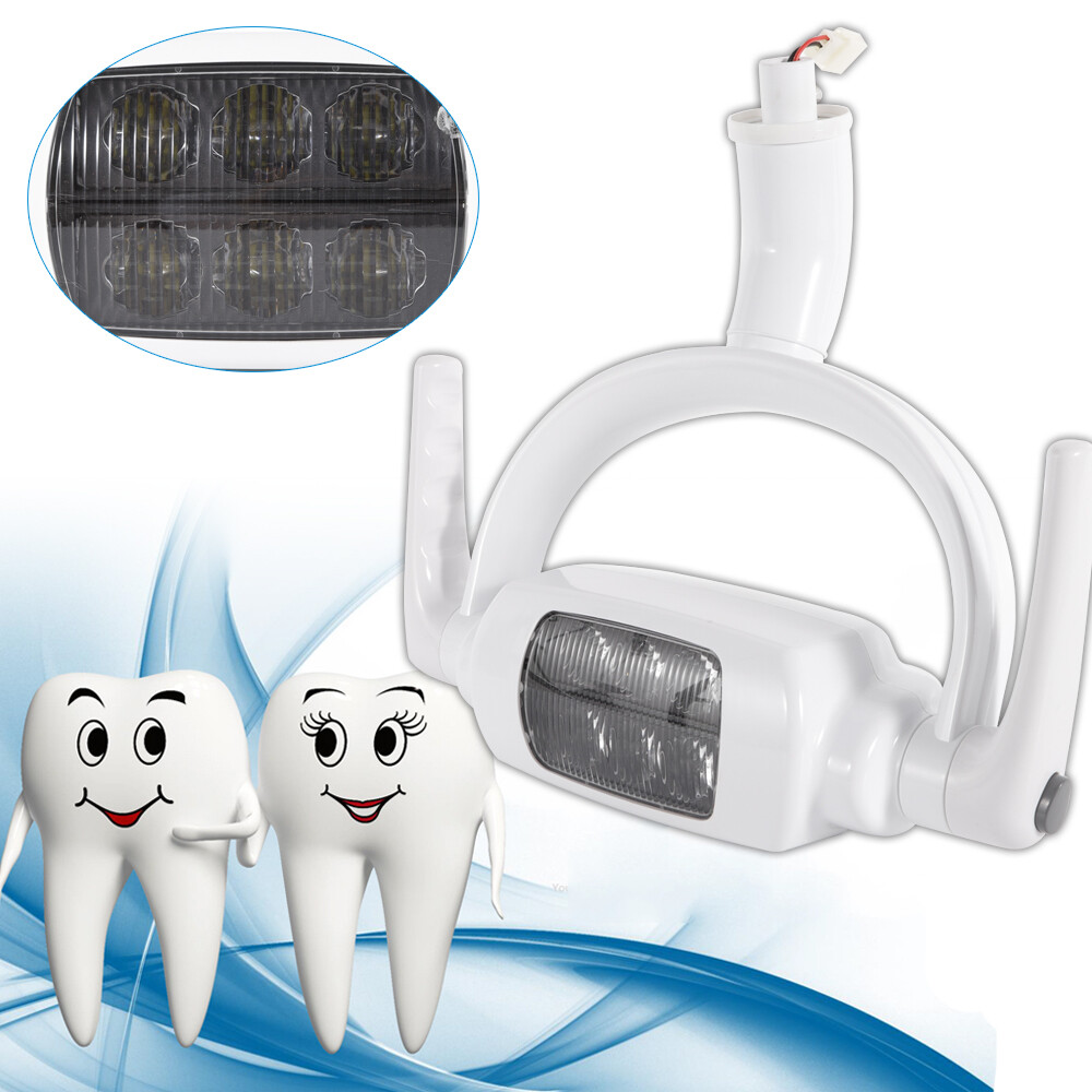 6 LED Dental Oral Light Teeth Operating Ceiling Mount Exam Lamp For Unit Chair