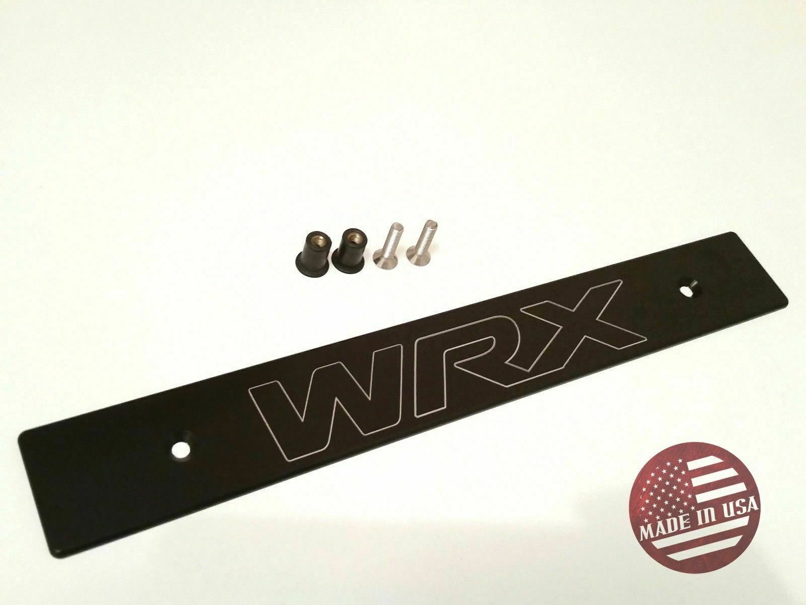 Aluminum Black Front License Plate Delete with Custom Laser Engraved Logo S