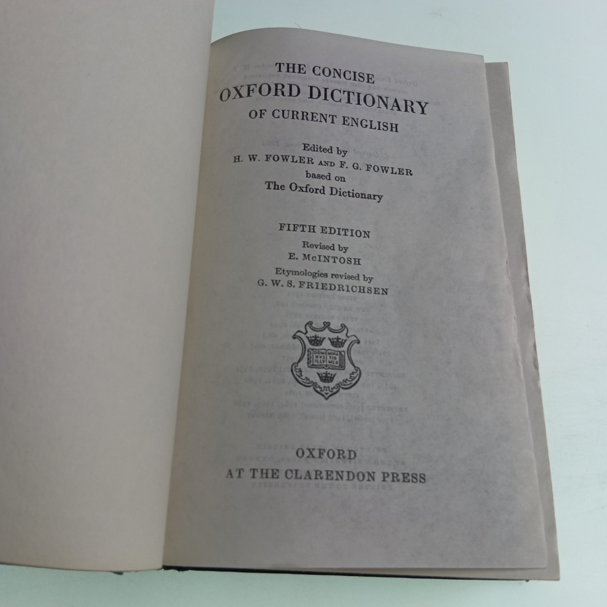 Concise Oxford Dictionary Fowler 1969 Hardback Book