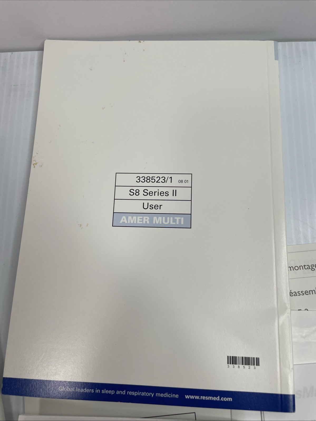 ResMed S8 Escape User Guide Manuals