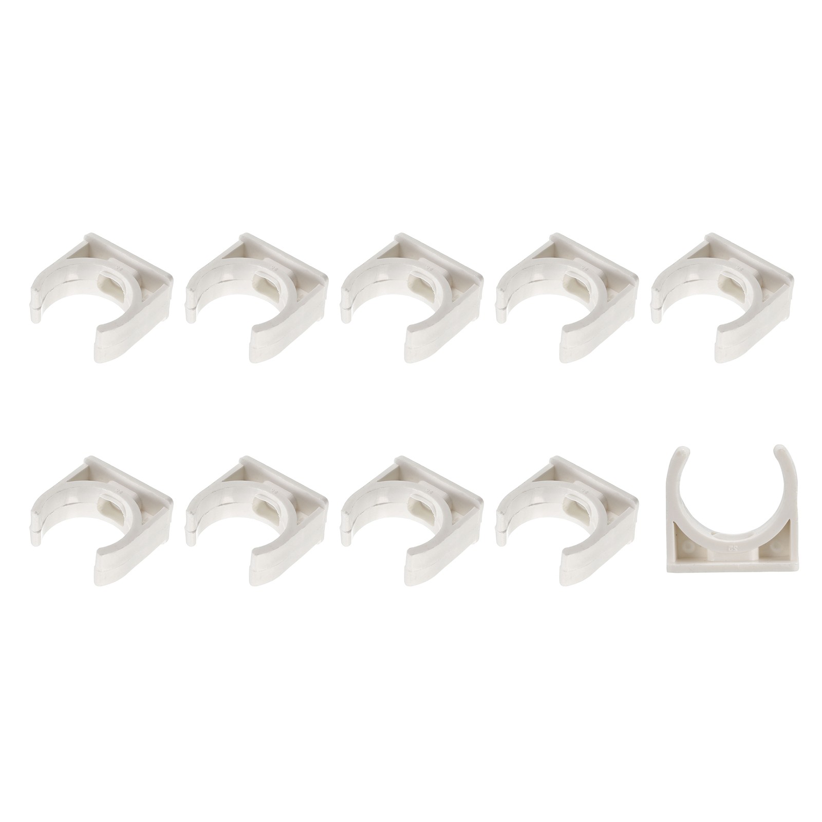 PVC Water Pipe Clips (25mm/0.98") 20Pcs, Plastic U Shaped Pipe Fitting Clamps