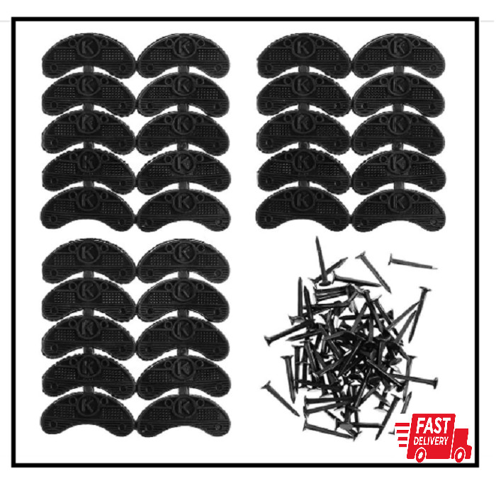 Heel Plates 30 PCS Rubber Shoes Heel Taps Tips Repair Pad for Boots and Shoes