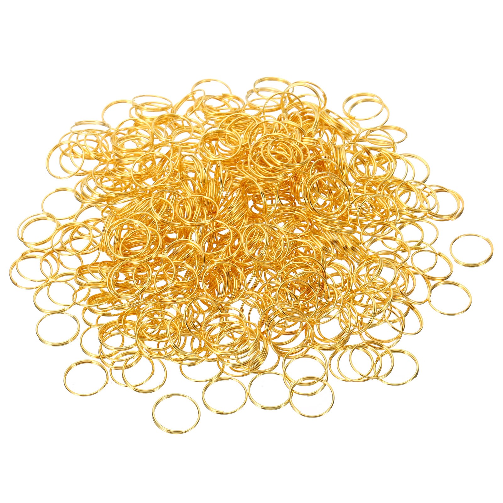 500Pcs 11mm/0.4" OD Chandelier Split Rings Circular Ring Clips Golden