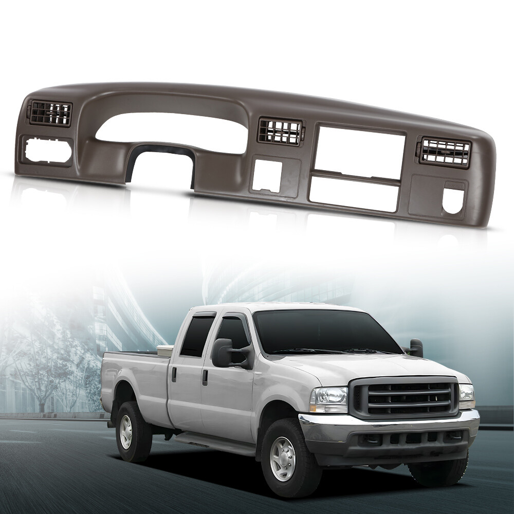 Fit For 1999-2004 Ford F250 F350 Dash Instrument Cluster Radio Trim Bezel Brown
