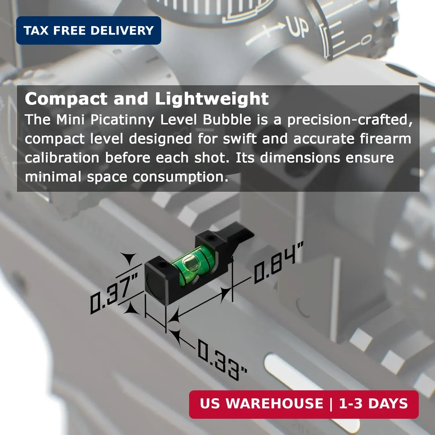 Compact Picatinny Anti-Cant Level Bubble
