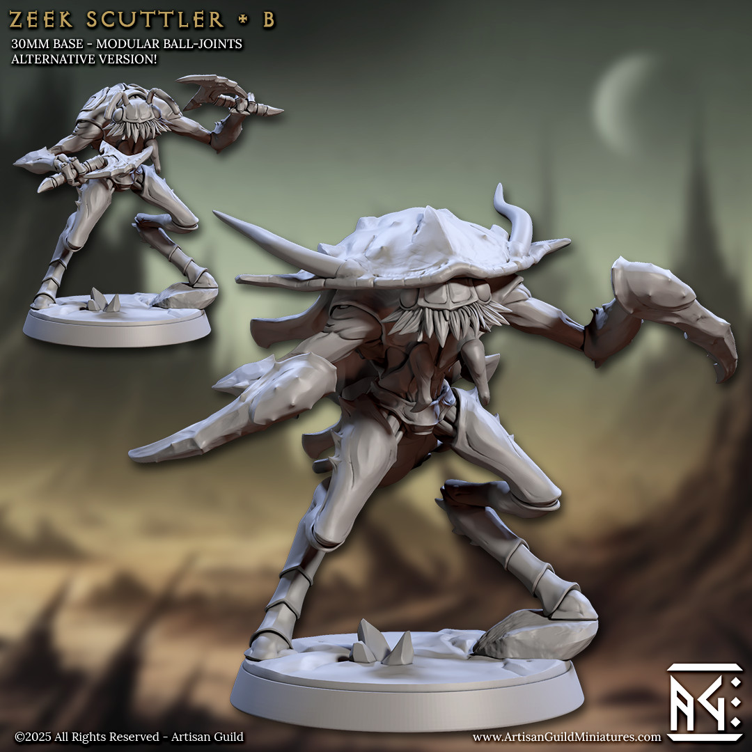 Zeek Scuttler - Insectoid Axe Fighter - Artisan Guild - Dungeons and Dragons