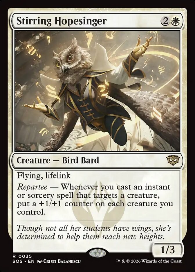MTG Secrets of Strixhaven R Stirring Hopesinger #0035