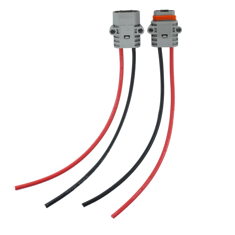 1 Pair 50A For Parking Air Conditioning WaterproofConnectors 10AWG-15cm
