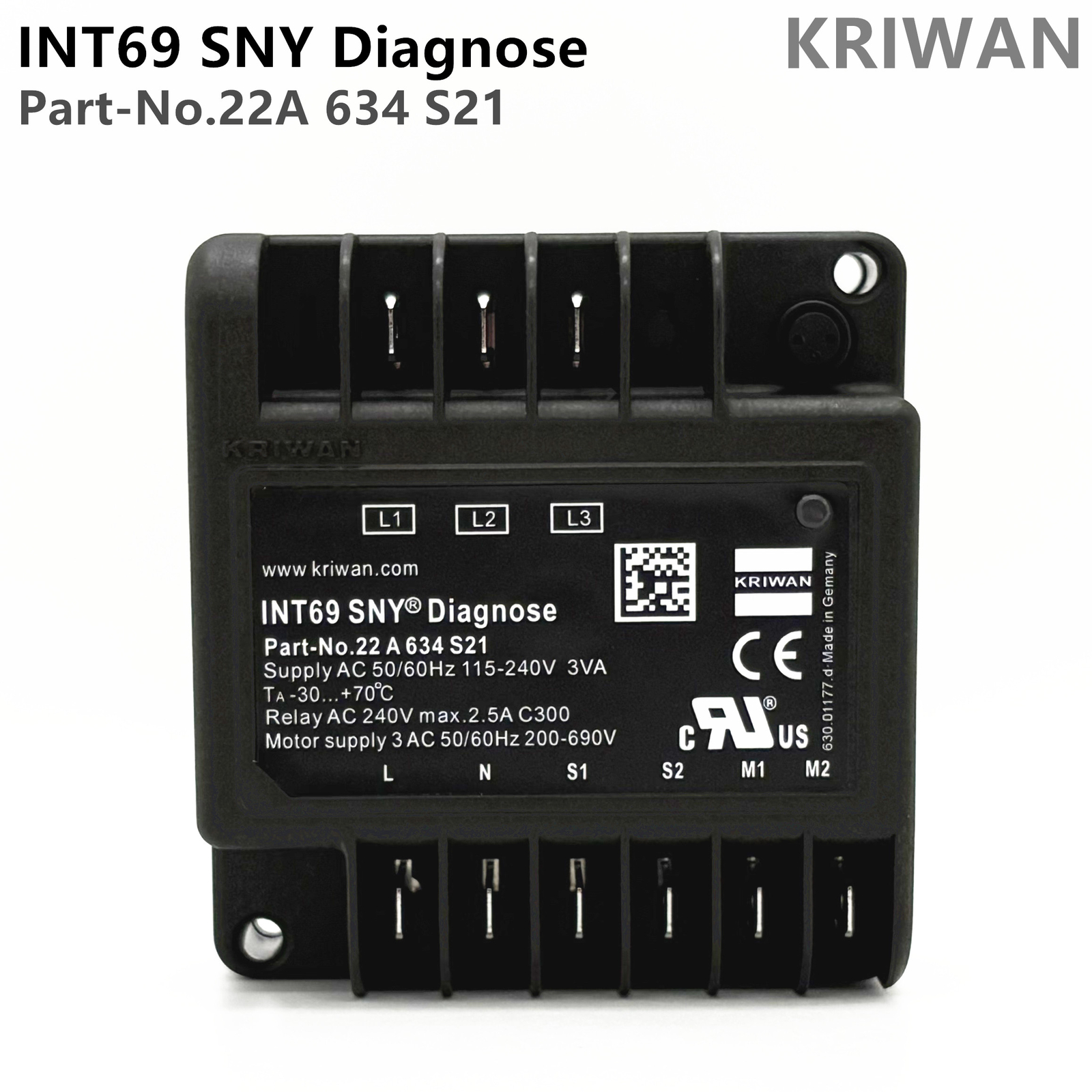 Kriwan Compressor Motor Protector Module INT69SNY 22A634S21