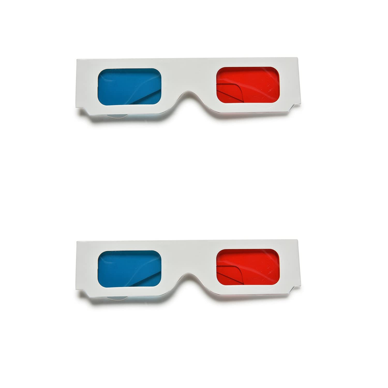 100 Pairs 3D Cardboard Glasses Red Blue Cyan Movie Anaglyph Paper