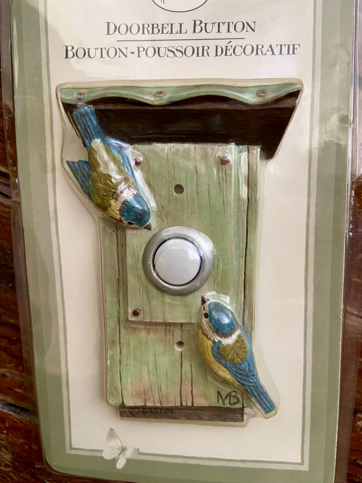 Hallmark Marjolein Bastin Decorative Doorbell Button New 2 Birds NOS