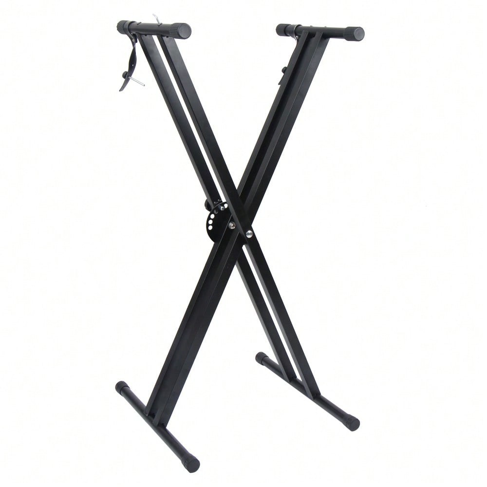 Dual-Tube X-Shape Keyboard Stand Black
