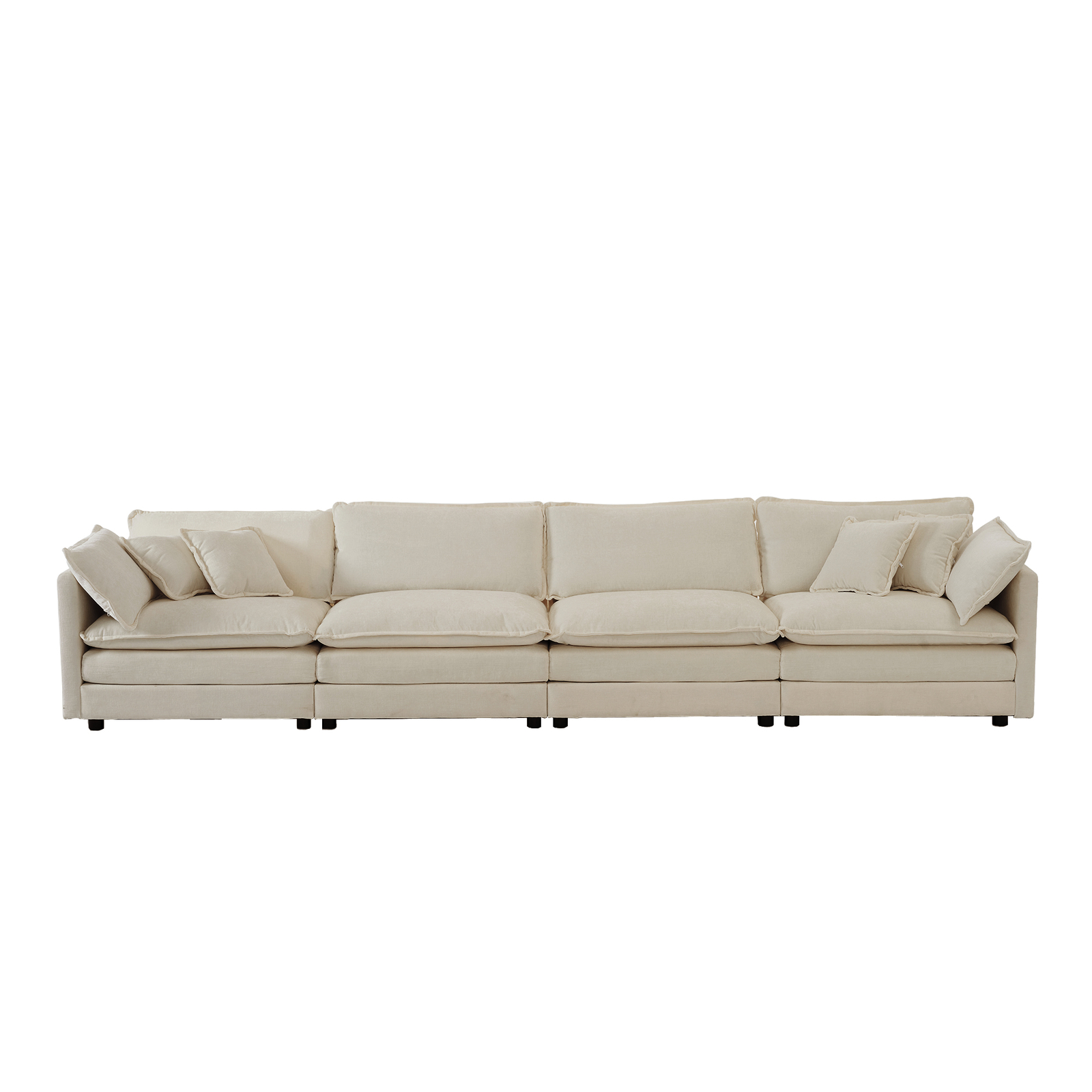 Free Combination Modular Sofa Free,4 Seater Sofa Comfy Chenille Fabric,Sectional