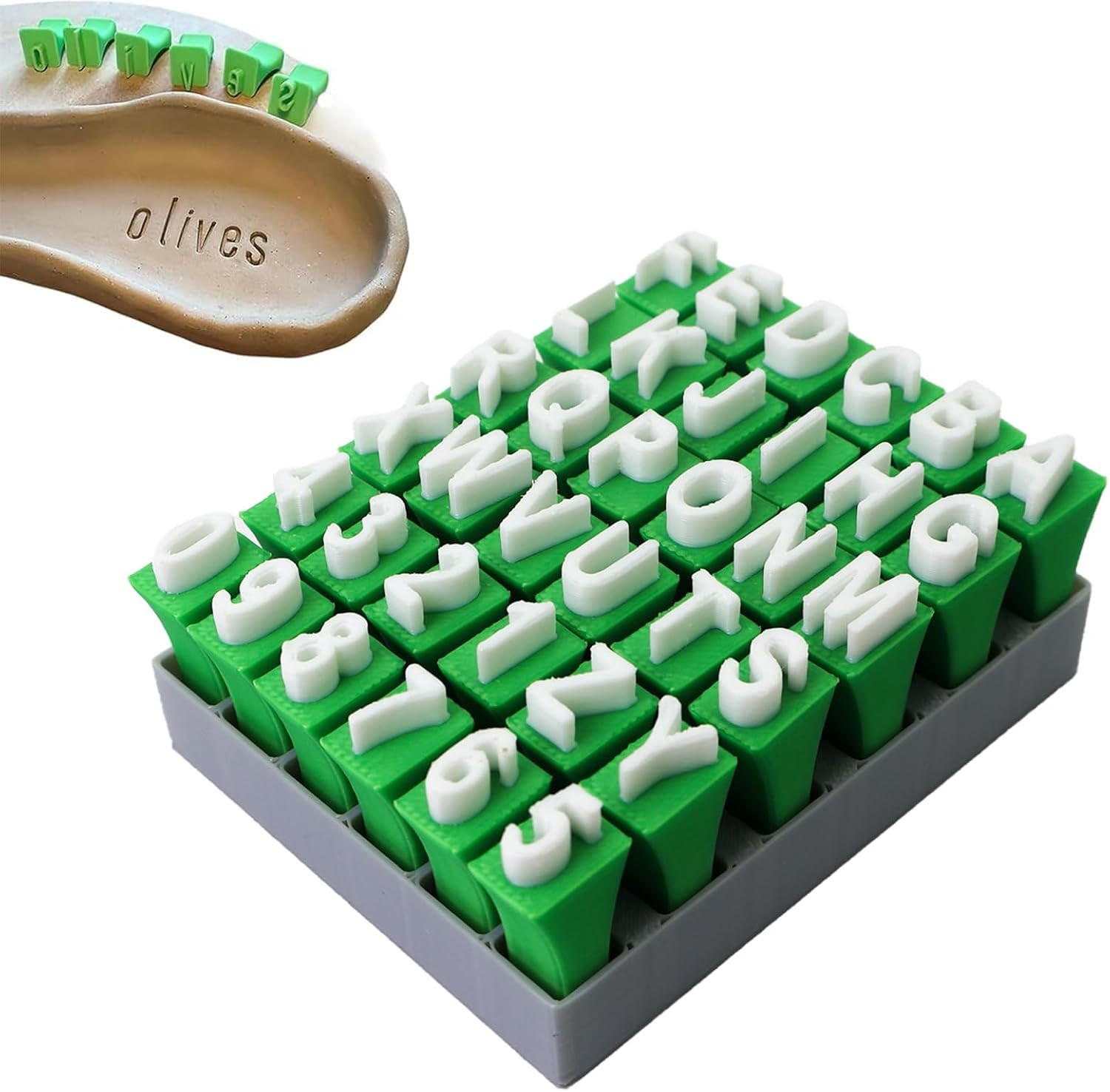 Letter Stamps for Clay Pottery | for Pottery Ceramic Polymer Clay, Uppercase Low