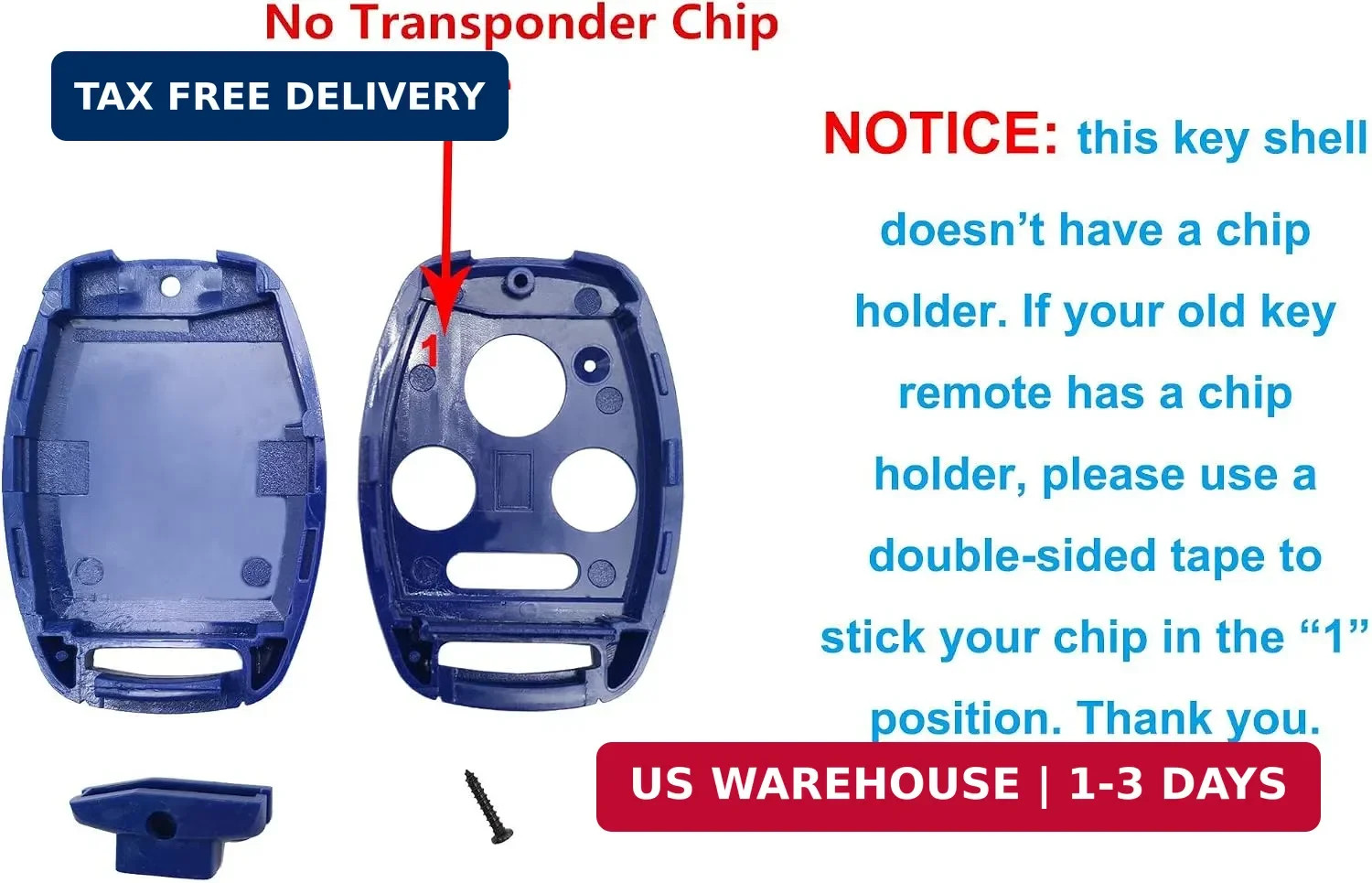 Upgraded Replacement Key Fob Keyless Entry Remote Shell Case fit for Honda 2003-