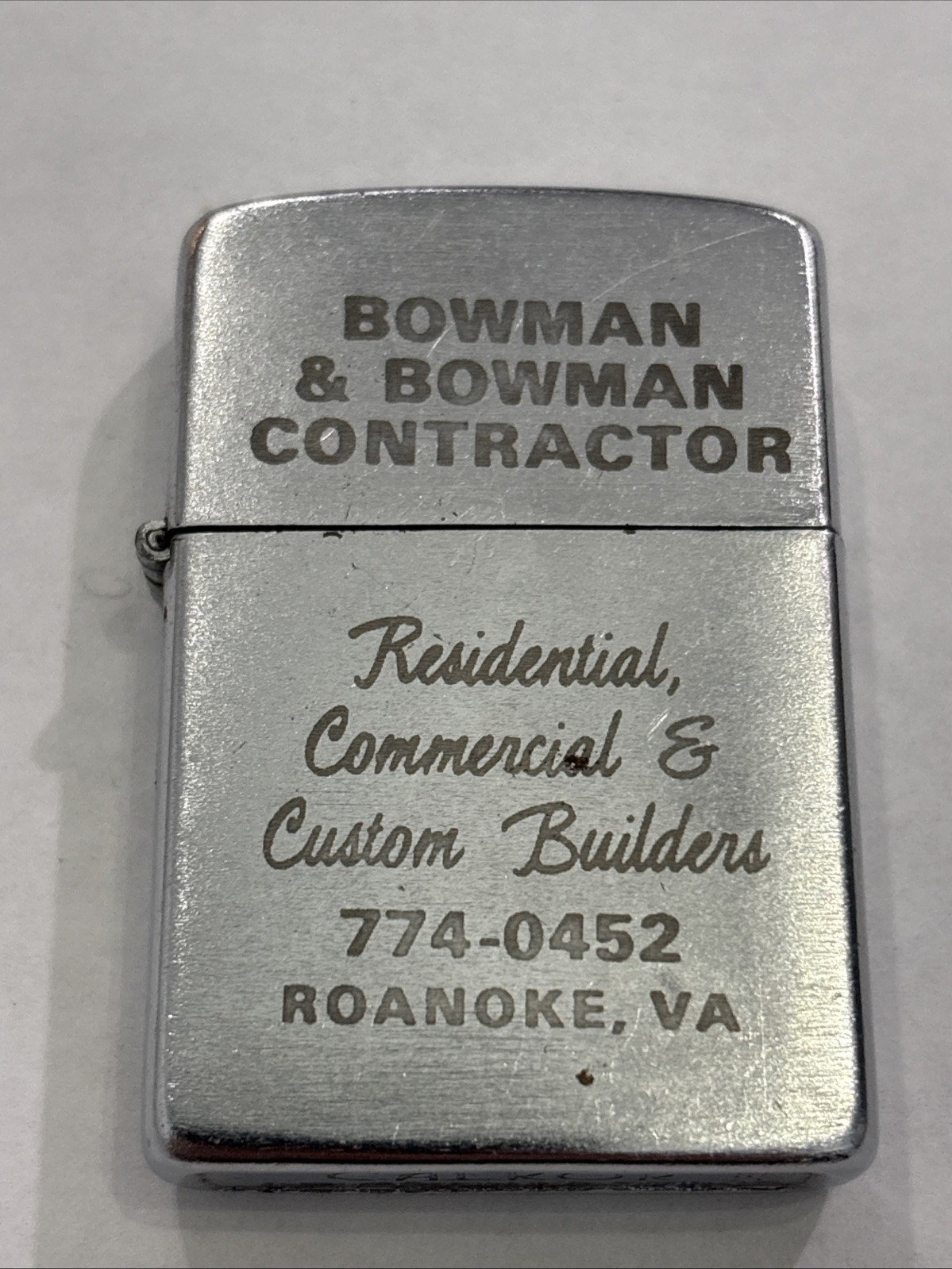 Bowman&Bowman Contractor CIGARETTE LIGHTER, ROANOKE, VA