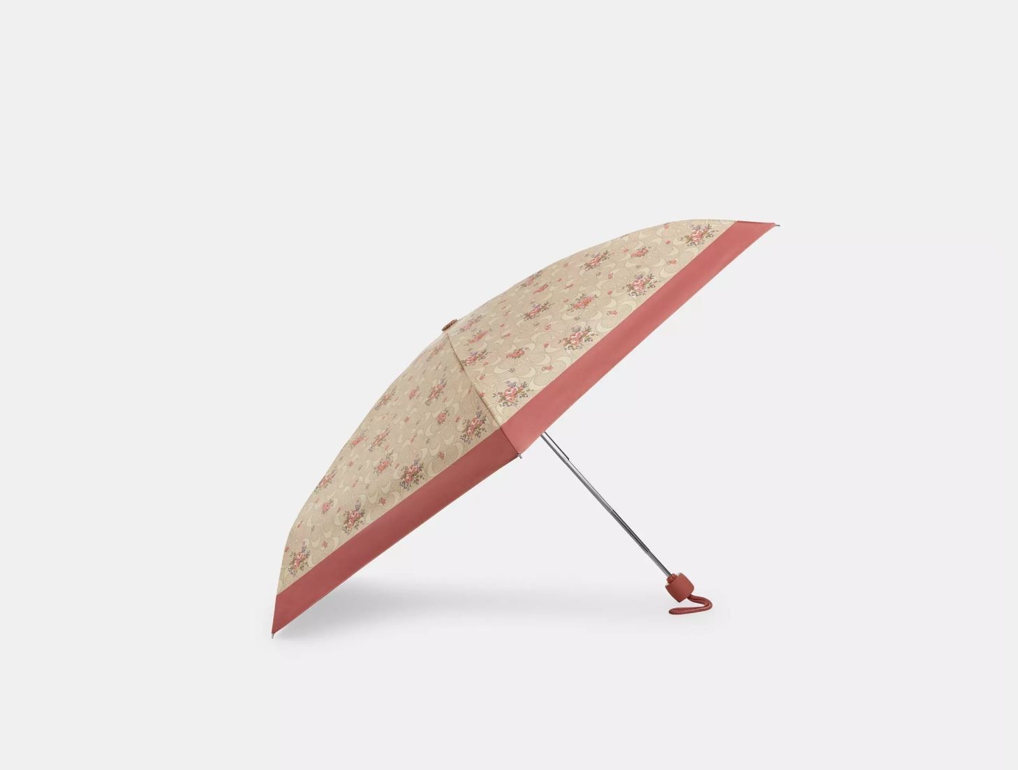 NWT Coach CCS84 Uv Protection Mini Umbrella With Floral Print