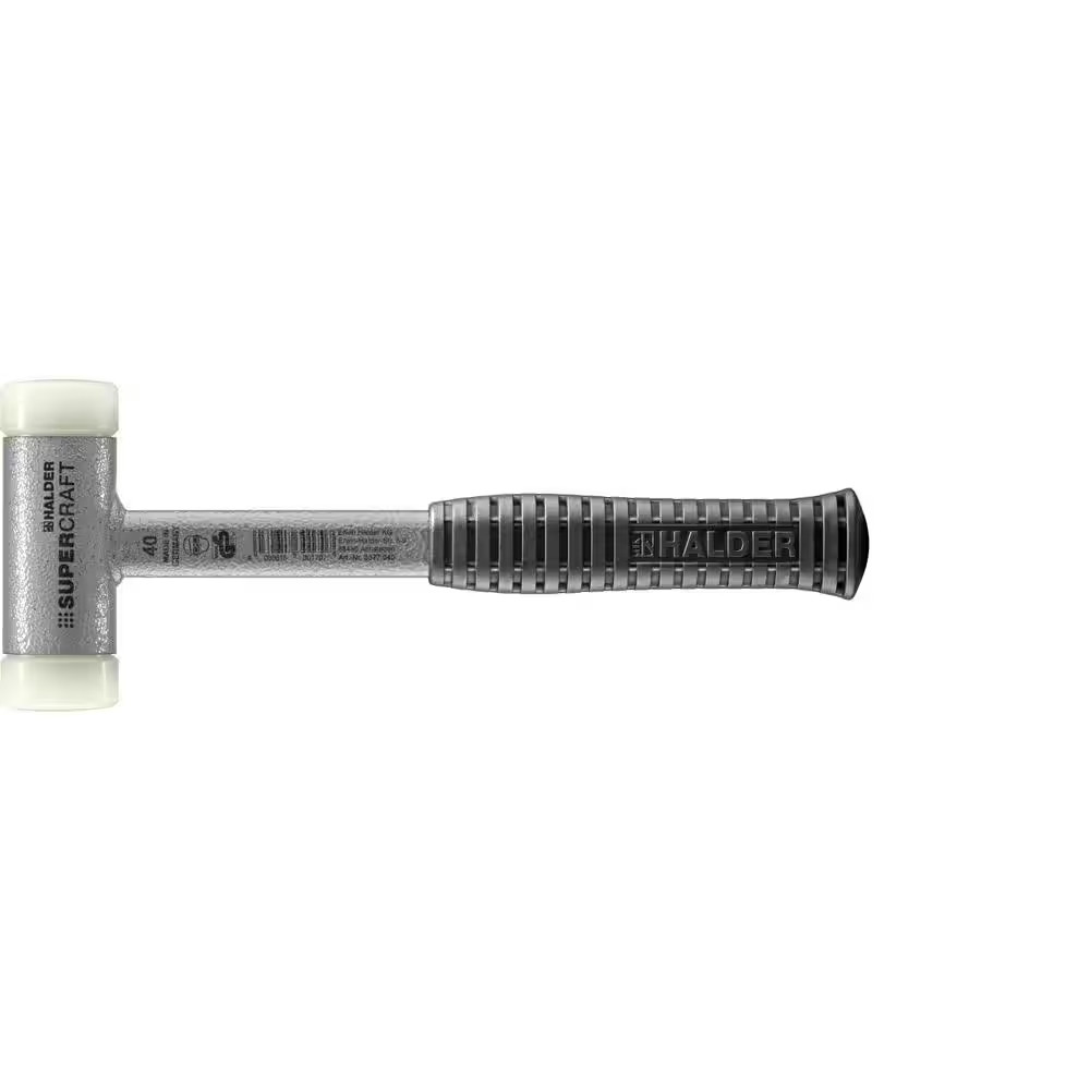 Supercraft 40 Dead Blow 1.78 Lbs. Nylon Hammer with 12.01 Metal Handle Rubber Gr