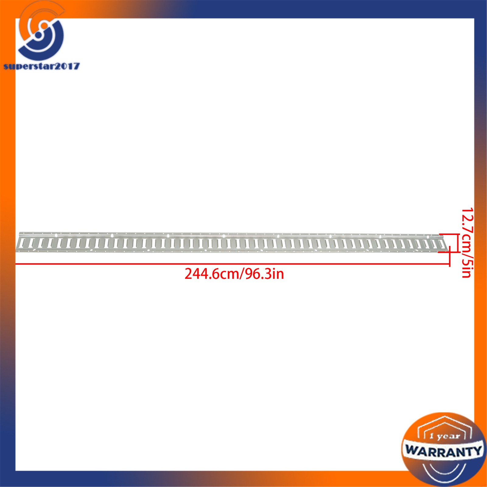 Silver 28 Pack 8 Foot E Track Rail Kit, Zinc Plated With Hardware For Trailers