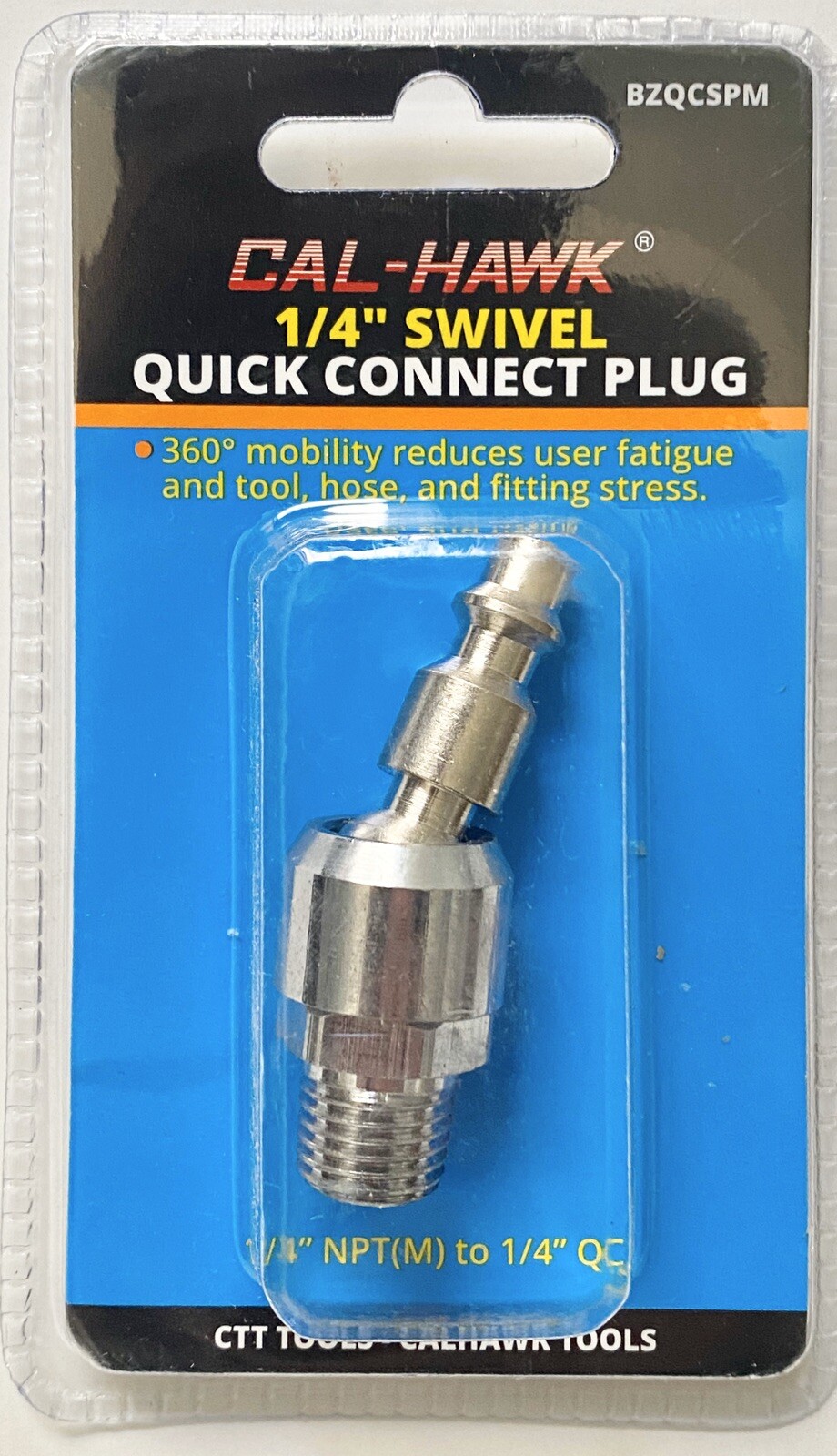 1/4" Inch NPT Swivel Quick Connect Plug 30 Degree Wobble Action Air Tools Hose