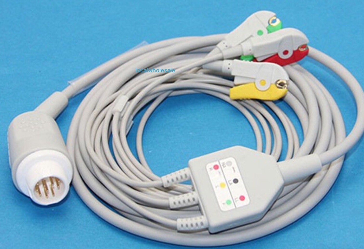 HP Philips M1722A 8Pins ECG cable 3 Leads IEC Clip Compatible