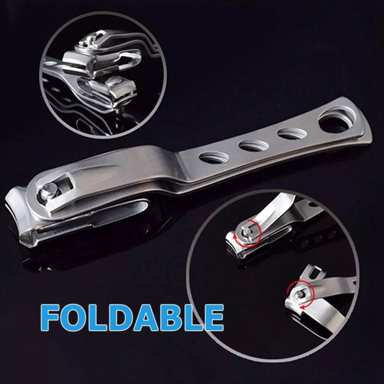2PCS Stainless Professional Extra Large Toenail Clippers for Heavy Duty Toe Nail