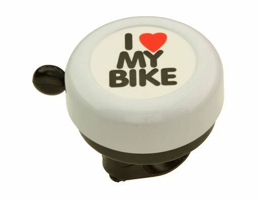 Bike I Love My Bicycle Bell White. bike part ,bicycle parts.