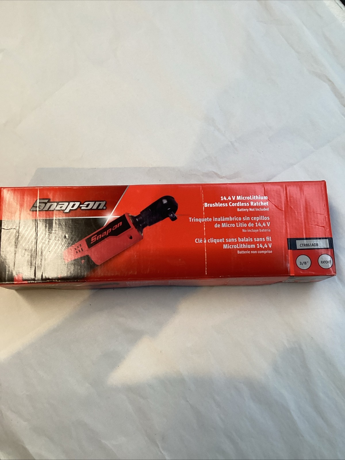 Snap-on CTR861Adb 3/8" Microlithium Cordless Ratchet, 14.4V New Brushless