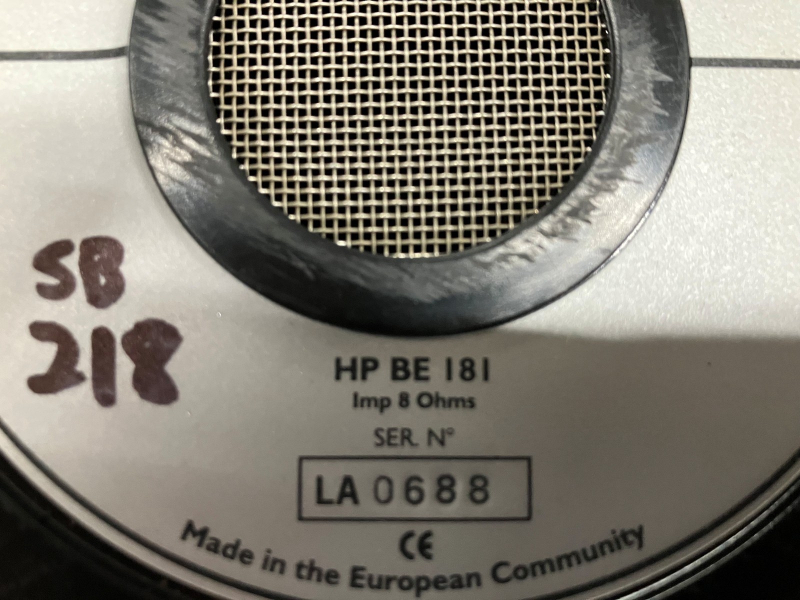 Beyma G550H/L-Acoustics HP BE 181 18" Loudspeaker, 8 ohm