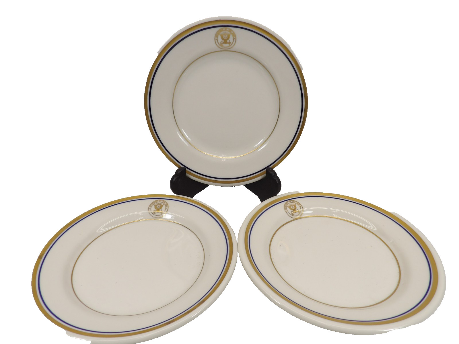 Set of 3 Department Of The Navy Bread Plates 6.25”