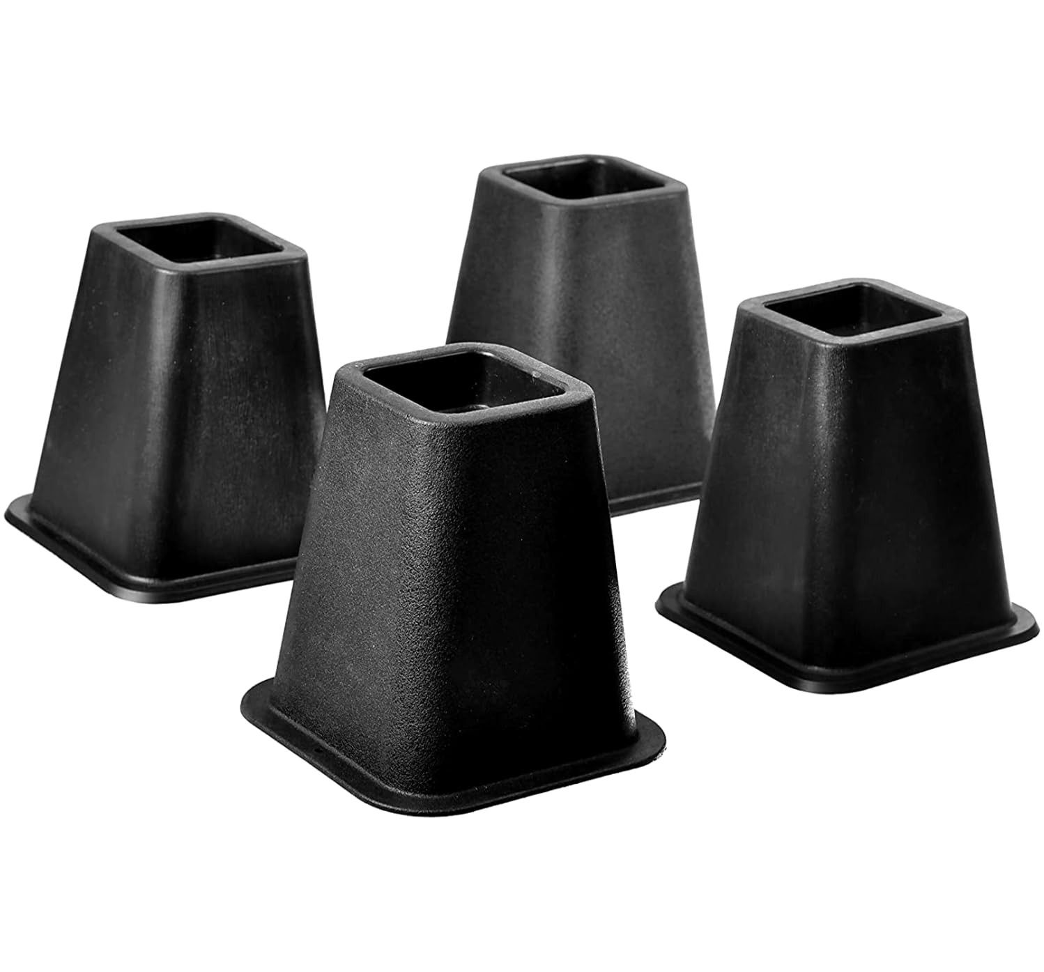 Black Heavy Duty Stackable Bed Furniture Risers Dorm Sofa Table Couch 4 Pack