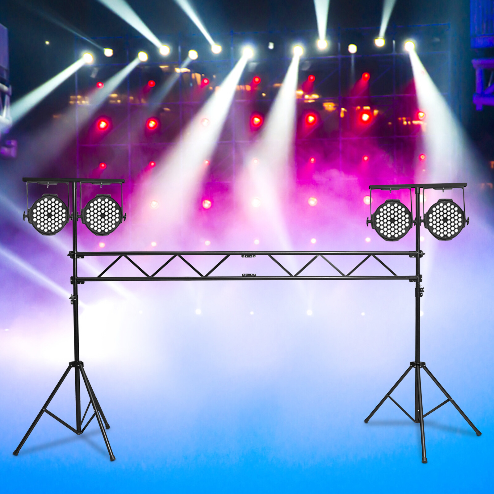 Light Truss Stand System, Trussing DJ Booth Kit, T-Bar Lighting Stage PA Speaker