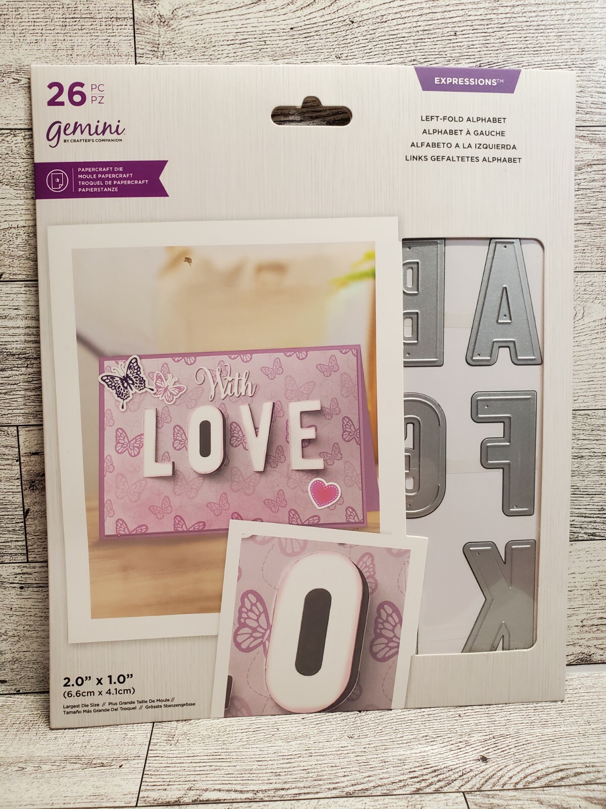 CC1 Crafters Companion Expressions Left-Fold Alphabet 26 pc die set New