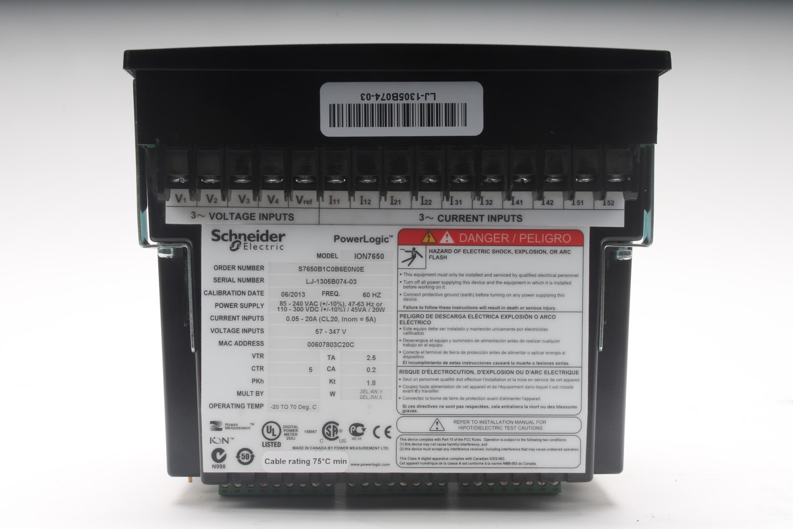 PowerLogic ION7650 Series / High-Performance Meter