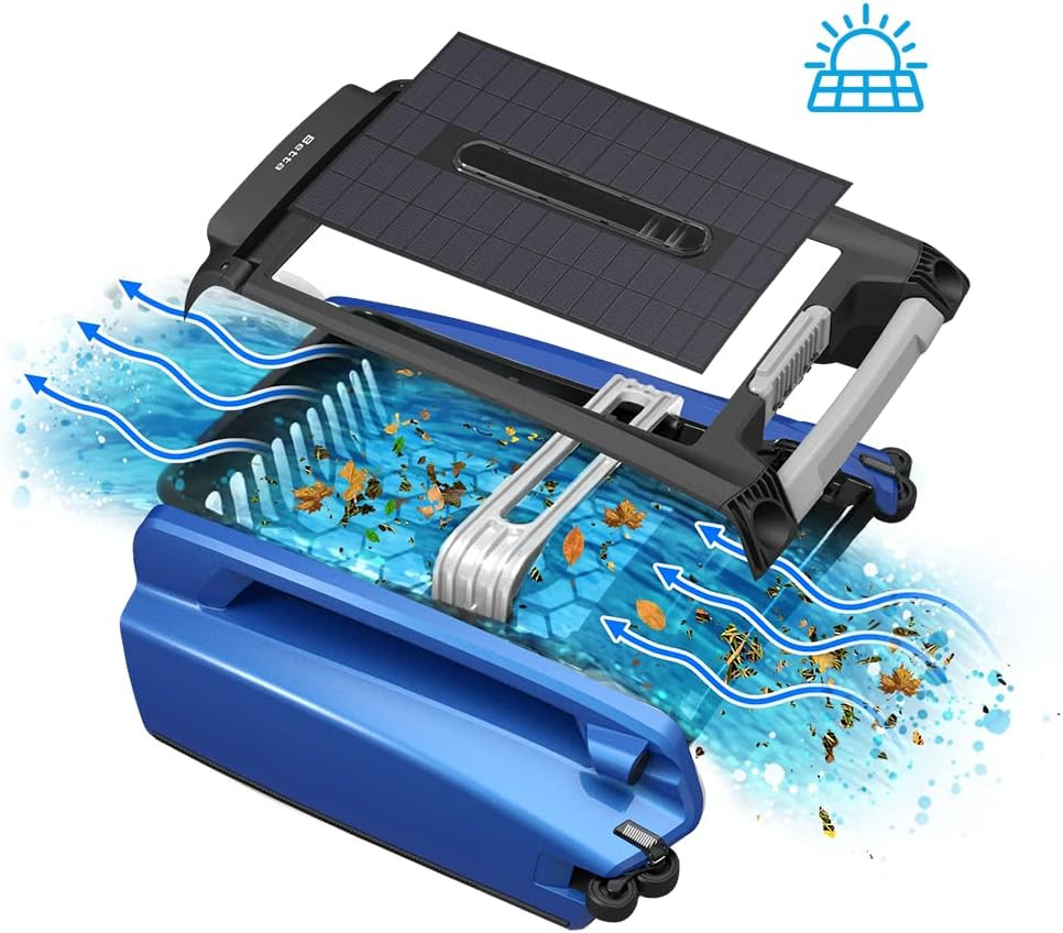Solar Powered Automatic Robotic Pool Surface Skimmer Cleaner