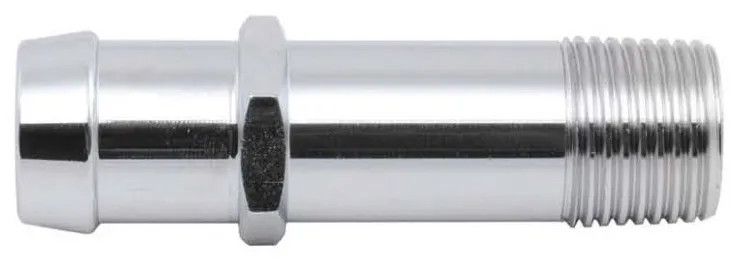 RPC Water Pump Fitting R9514; NPT to Barb Chrome 1/2 in. NPT to 3/4 in. Hose