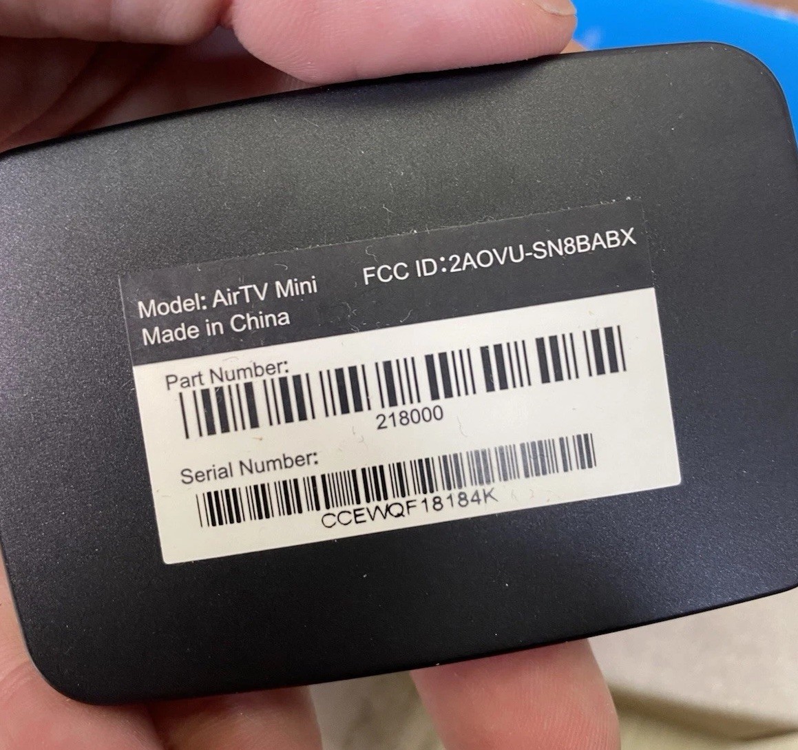 Sling Air TV Mini Dongle Remote Wire And Plug Open Box