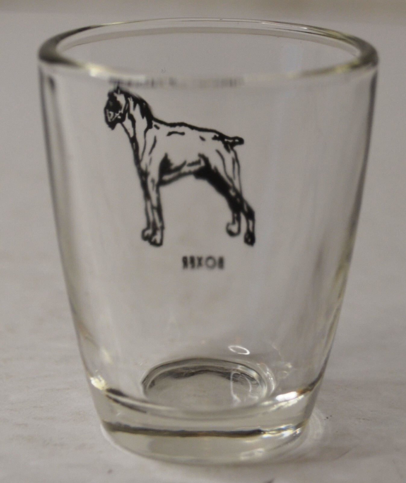 BOXER DOG SHOT GLASS