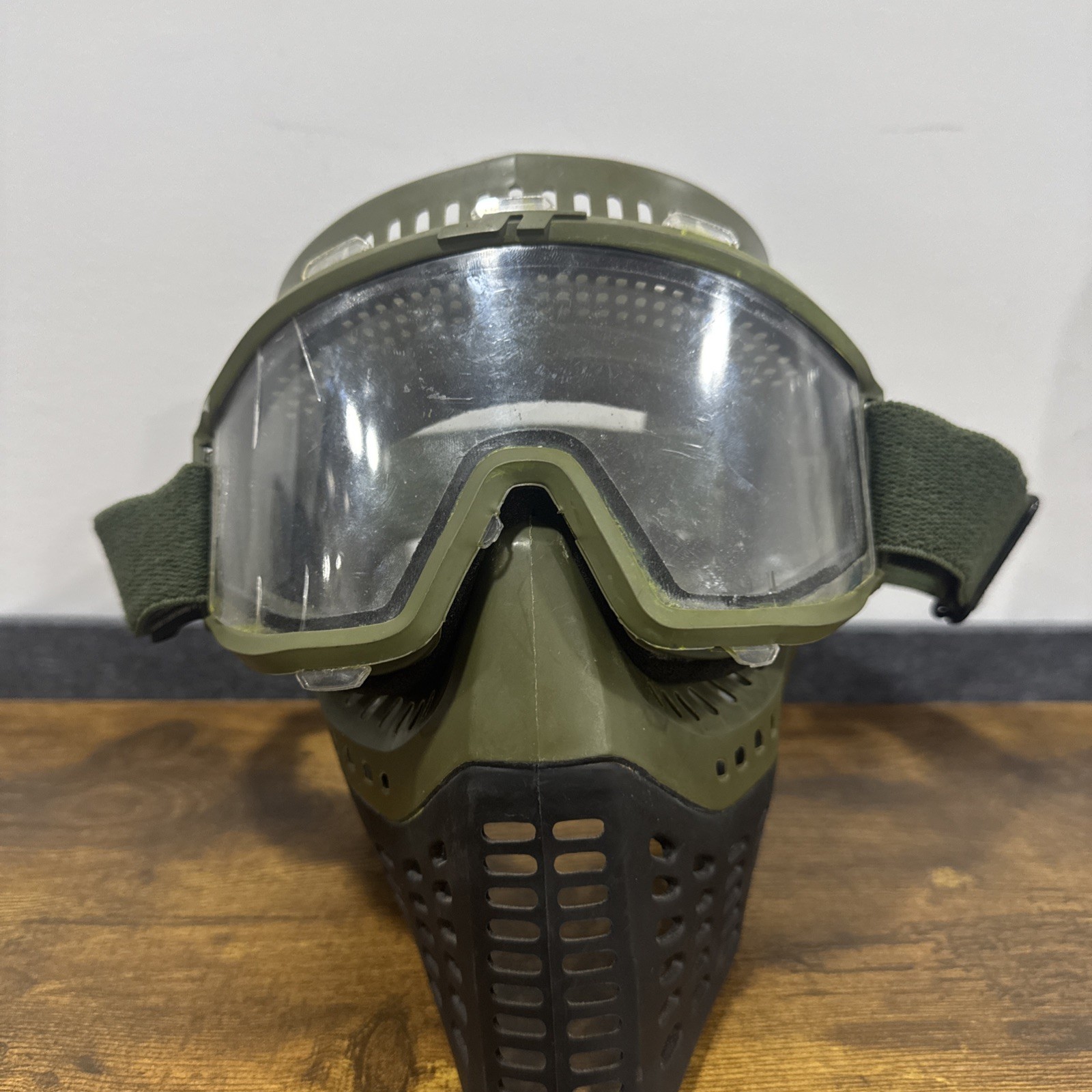 Vintage Jt X-fire Paintball Mask Olive Drab Green