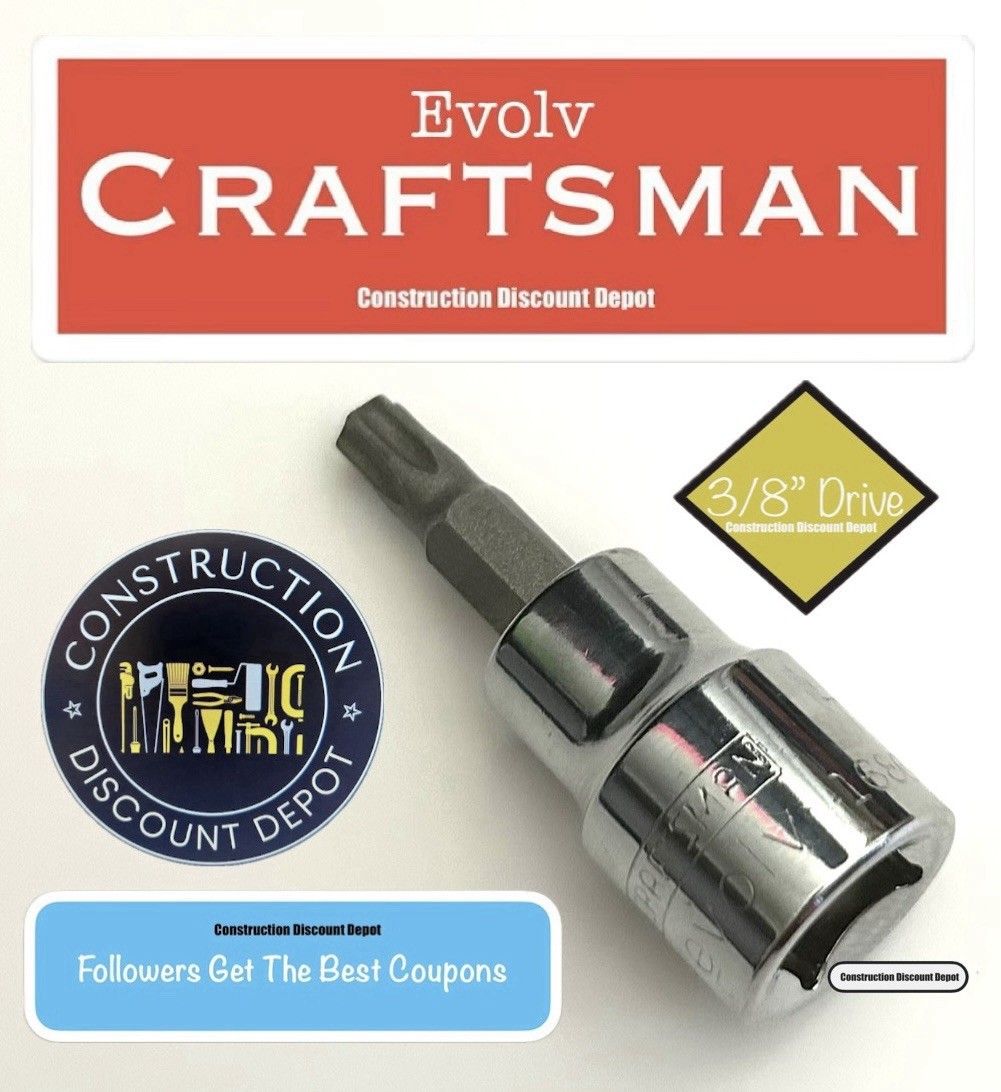 Craftsman Evolv Sockets 3/8" Drive T40 Torx Bit Socket 16867