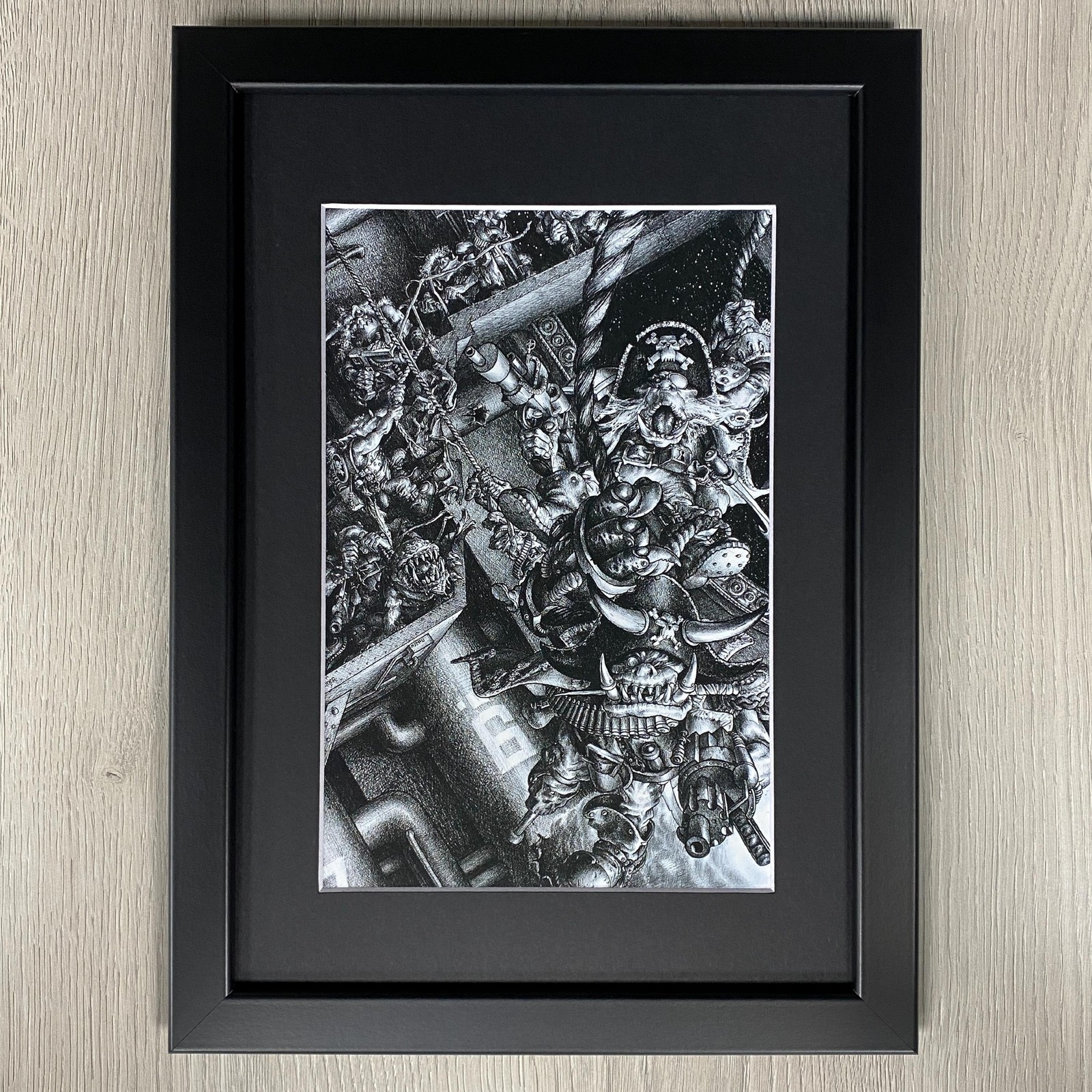 FRAMED ORK FREEBOOTERZ PAUL BONNER ART. FREEBOOTER, OLDHAMMER, WARHAMMER 40K