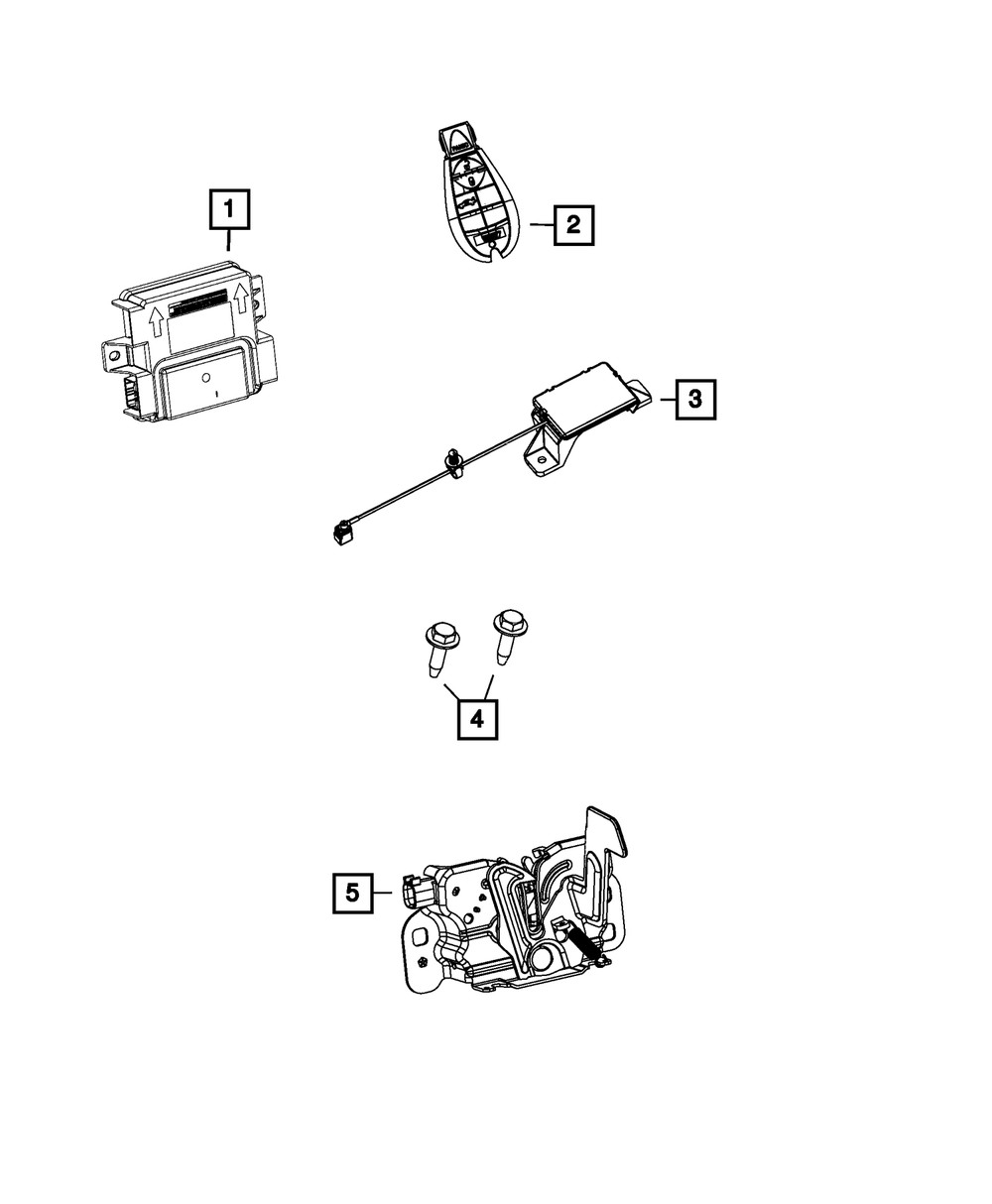 Genuine Mopar Keyless Entry Transmitter 56046773AA
