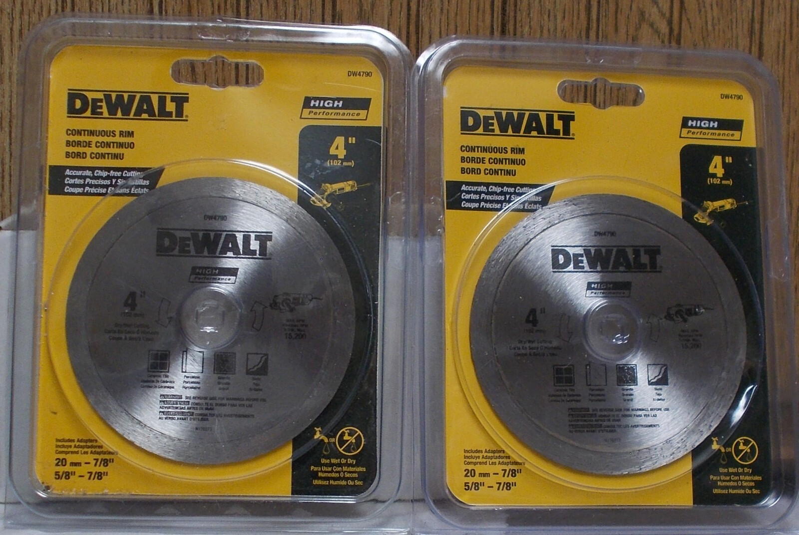 DeWalt Continuous Rim High Performance 4 Inch Tile Blade (Lot Of 2)