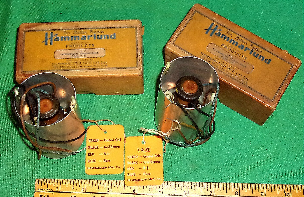 (2) NIB Hammarlund Shortwave AIR TUNED IF TRANSFORMER 175KC (Code T-175)