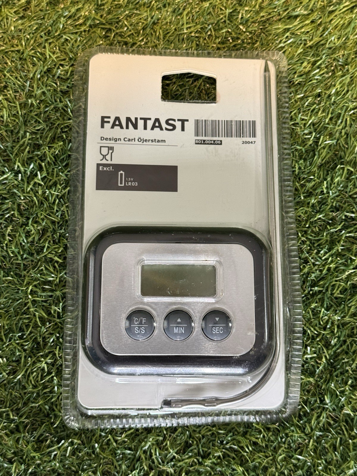 New (sealed) IKEA FANTAST Digital Meat Food Timer Thermometer, Black