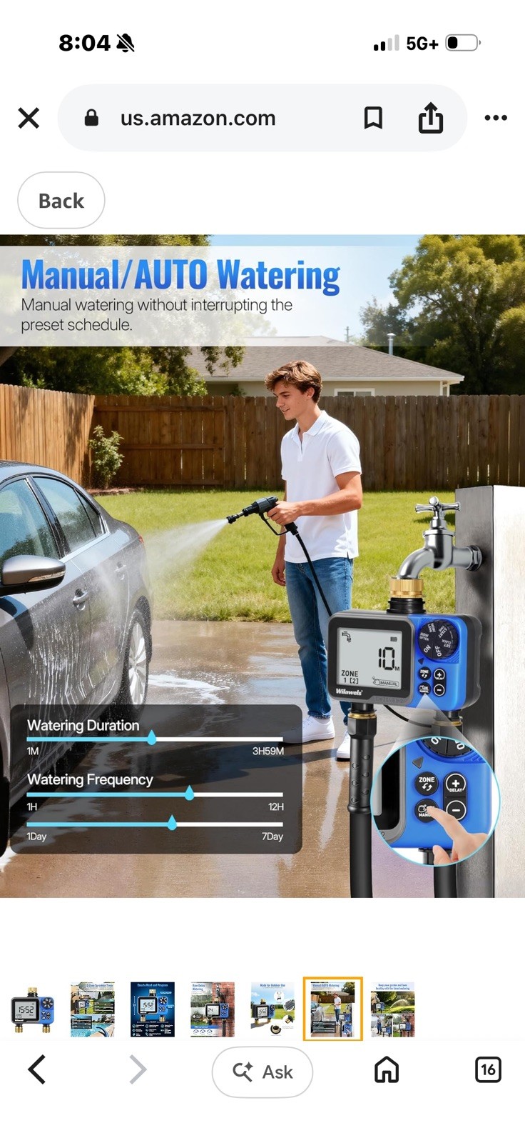 2 Zone Sprinkler Timer Brass Programmable Garden Hose Water Timer IP55